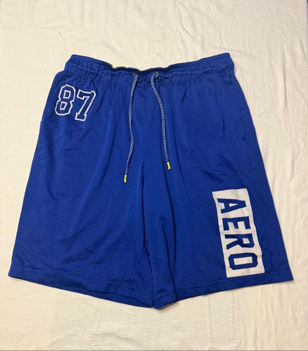 Aeropostale Men’s Y2K Blue Athletic Shorts Size XL
